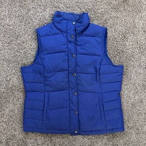 Lands' End Women's Royal Blue Quilted Vest